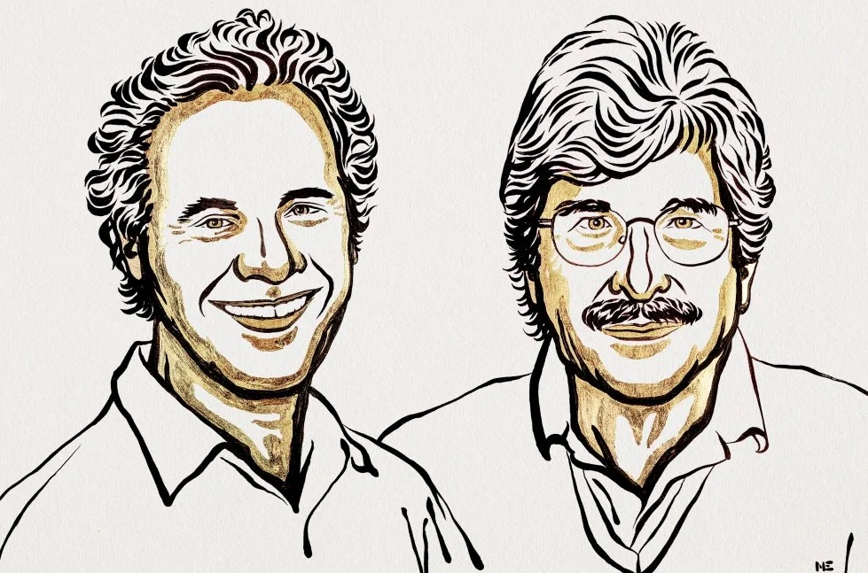 Hai khoa học Mỹ Victor Ambros và Gary Ruvkun đã trở thành chủ nhân của giải Nobel Y sinh năm 2024. Ảnh: Nobel Prize