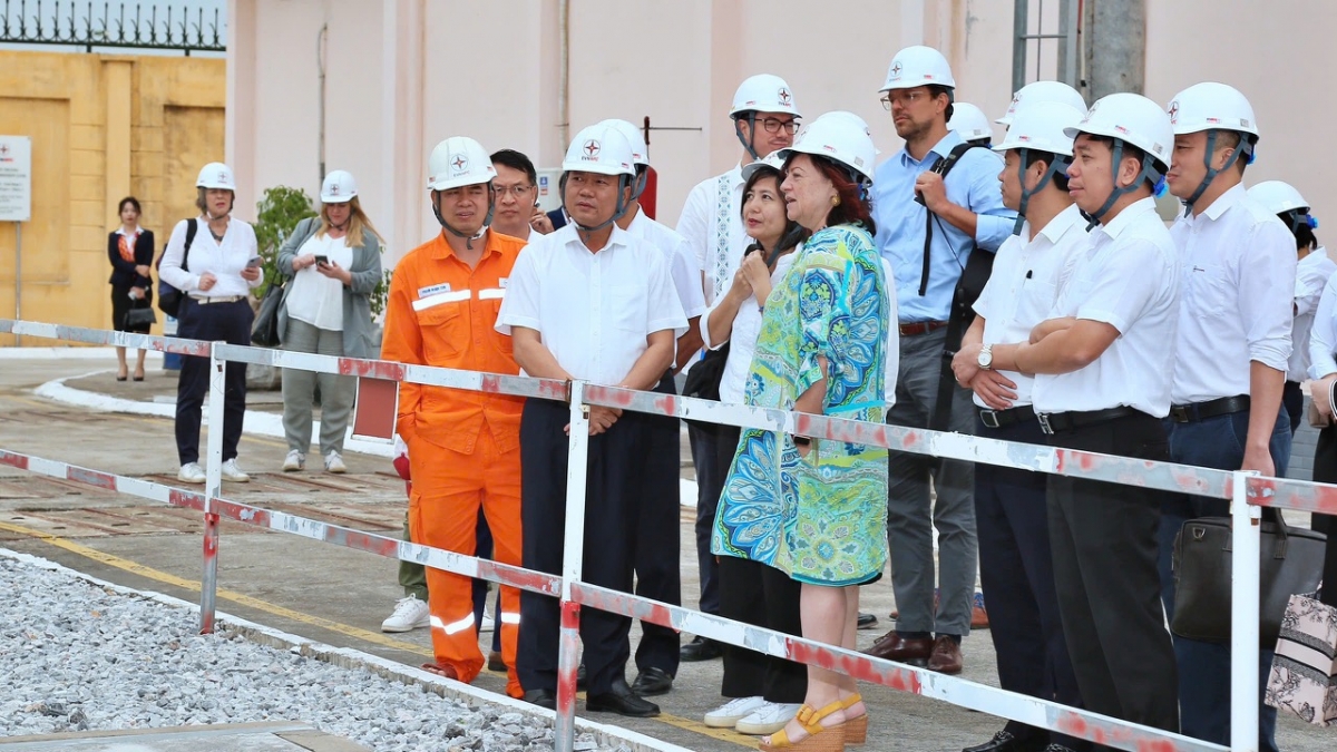 Đoàn công tác cấp cao của Chính phủ CHLB Đức làm việc với Tổng công ty Điện lực miền Bắc.