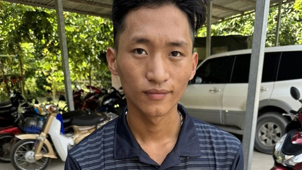 Cứ Mí Pó đã bị bắt giữ sau 2 ngày lẩn trốn (ảnh: ĐC)