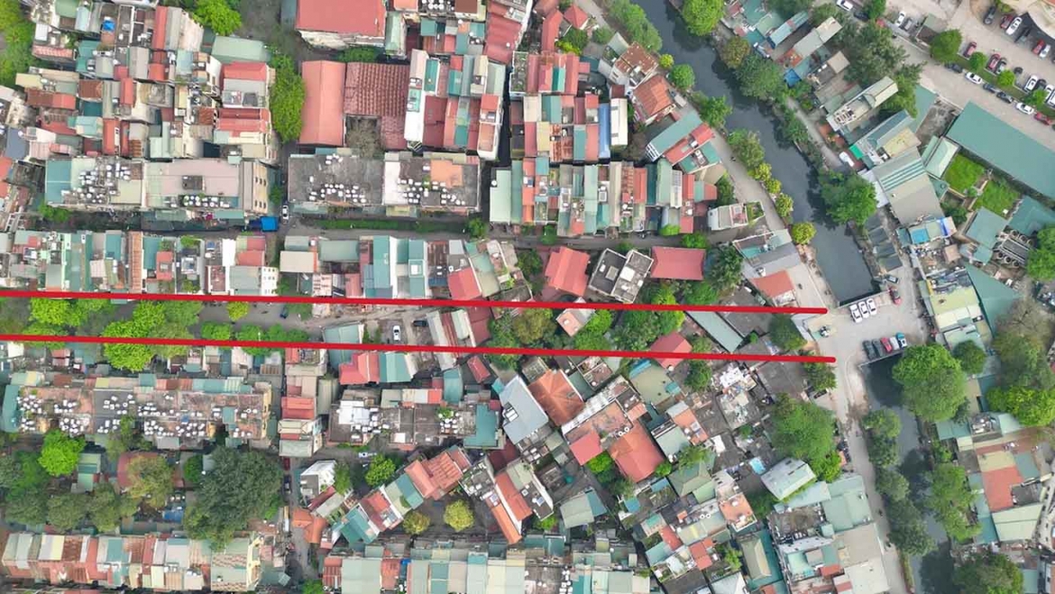 Dự án cải tạo xây dựng đường Phương Mai - sông Lừ (Ảnh: KT)