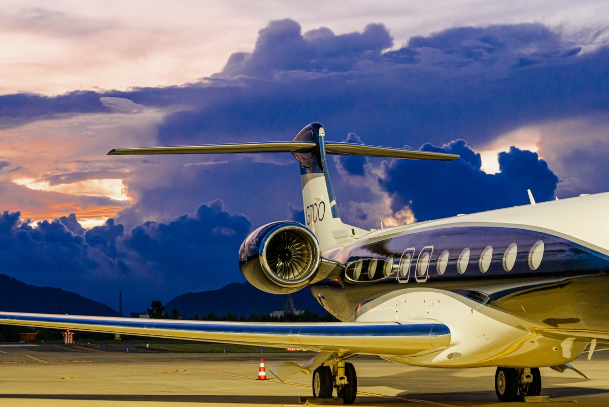 G 700 - dòng máy bay mới ra mắt năm nay của Gulfstream đã xuất hiện tại sân bay quốc tế  Đà Nẵng