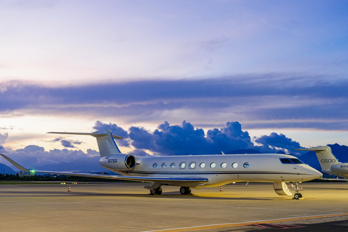 Gulfstream G650 ER tại sân bay quốc tế Đà Nẵng ngày 15/10