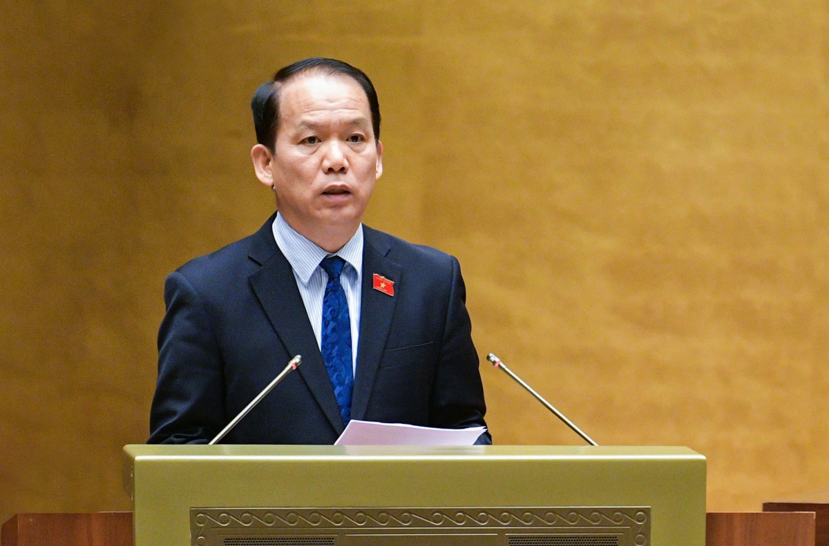 Chủ nhiệm Ủy ban Pháp luật và Tư pháp Hoàng Thanh Tùng. (Ảnh: Quốc hội)