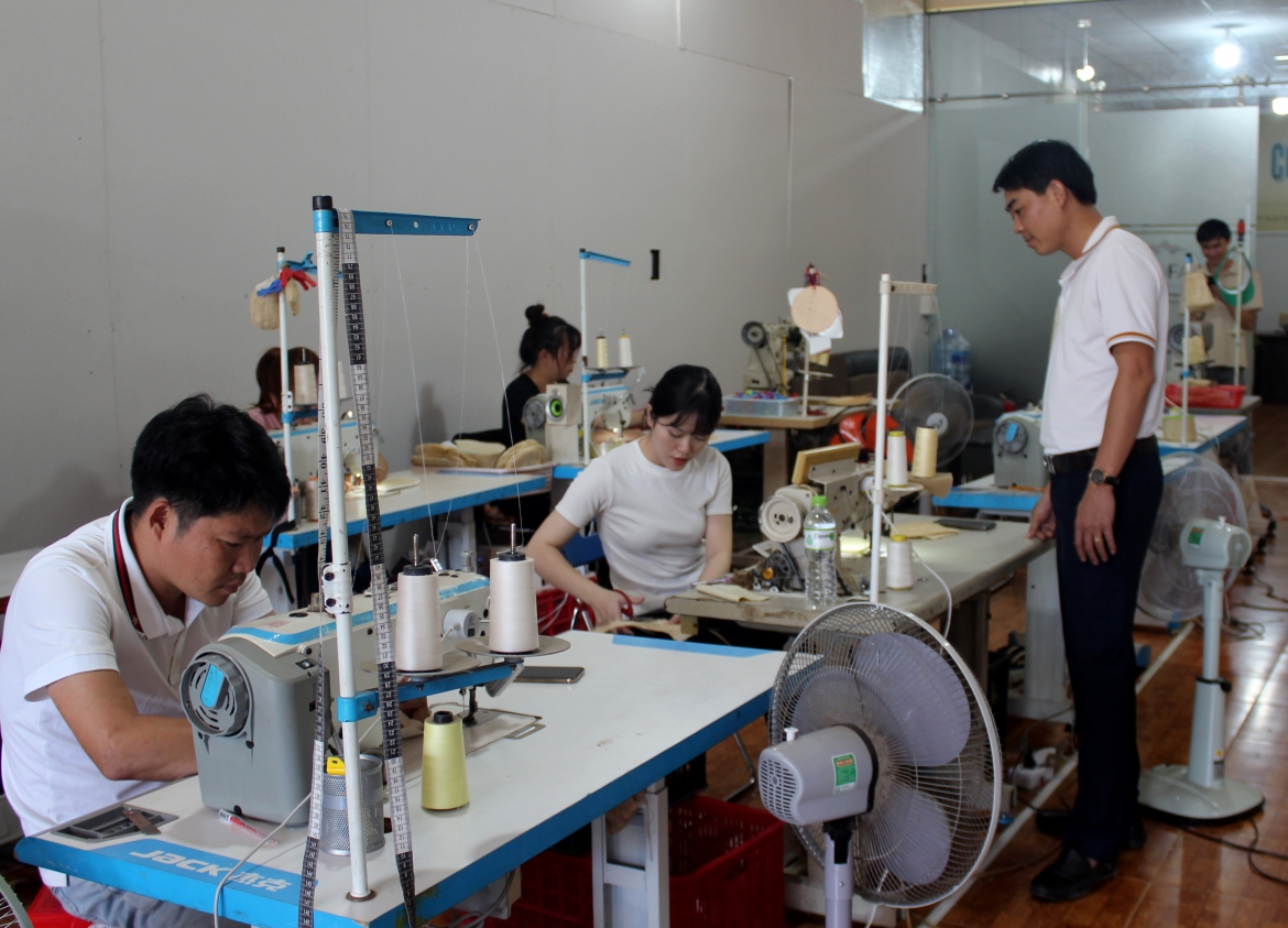 Không chỉ góp phần tạo thu nhập cho nông dân trồng mướp, công ty đang tạo việc làm ổn định cho 15 lao động trẻ, với mức lương từ 3-6 triệu đồng/tháng.