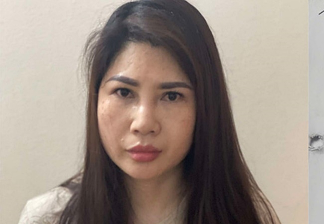 Hoàng Thị Phương Trang sau khi bị bắt
