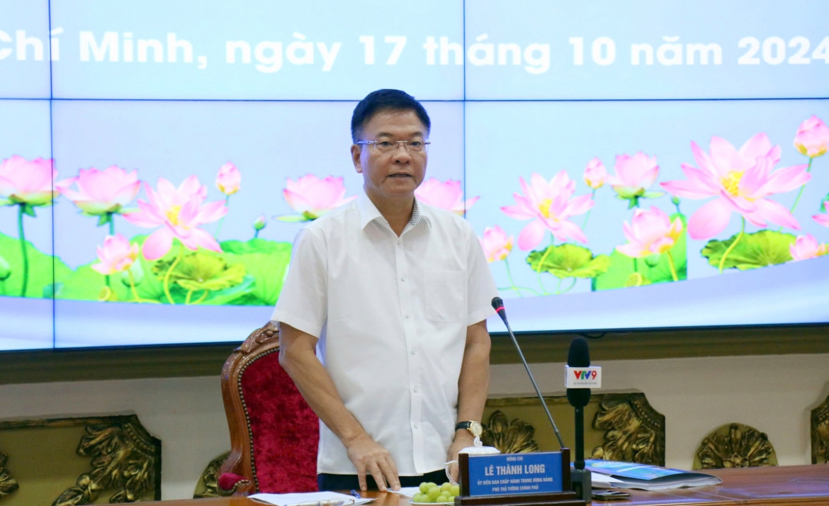 Phó Thủ tướng Lê Thành Long phát biểu chỉ đạo (Ảnh: Lực Vũ)