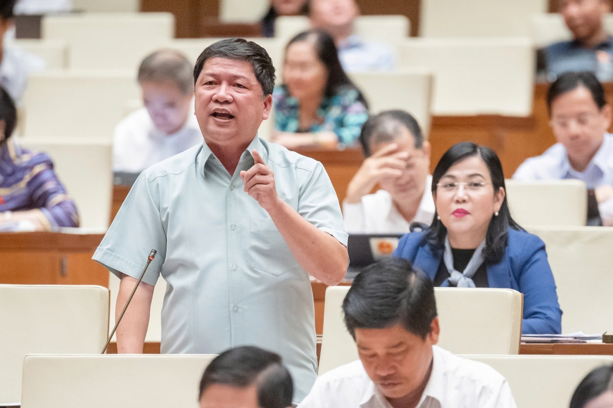 Đại biểu Tạ Văn Hạ, đoàn Quảng Nam. (Ảnh: Quốc hội)