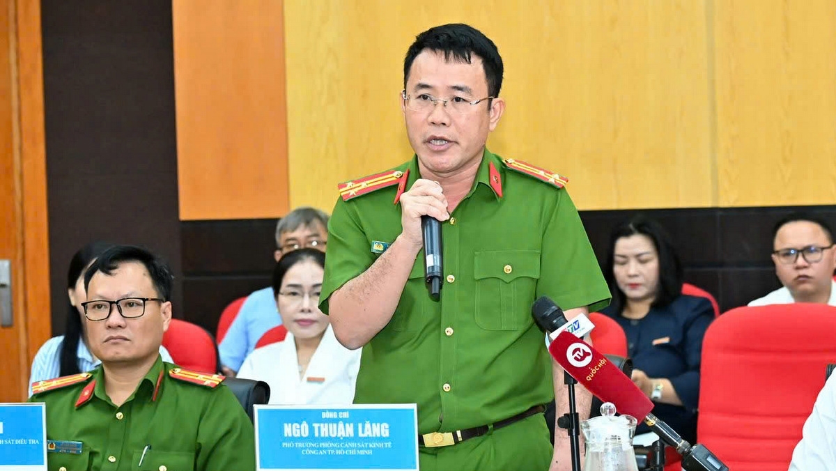 Thượng tá Ngô Thuận Lăng, Phó Trưởng Phòng Cảnh sát kinh tế Công an TP.HCM (ảnh Việt Dũng)