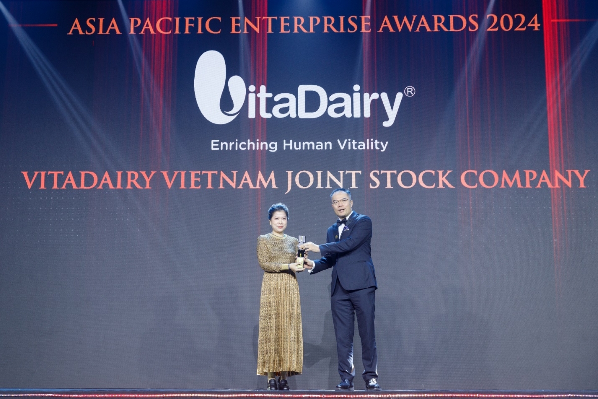 Đây là năm thứ 2 liên tiếp VitaDairy được Vinh danh ở hạng mục Doanh nghiệp xuất sắc Châu Á