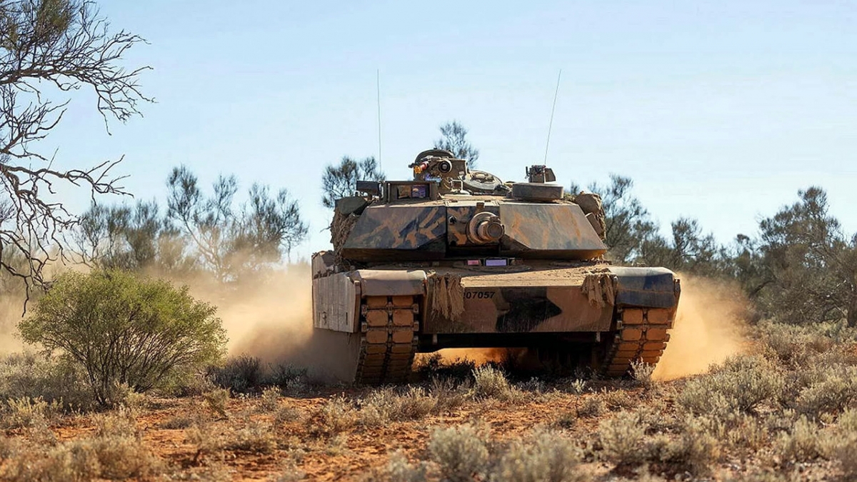 Xe tăng Abrams M1A1 của Australia - Ảnh: Australia MoD