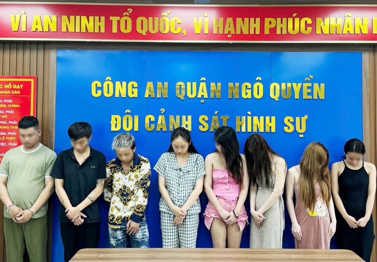 Các đối tượng tại Công an quận Ngô Quyền