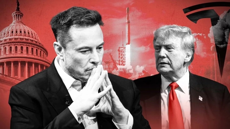Tỷ phú Elon Musk và ứng viên tổng thống Mỹ Donald Trump. Đồ họa: Mạng X.
