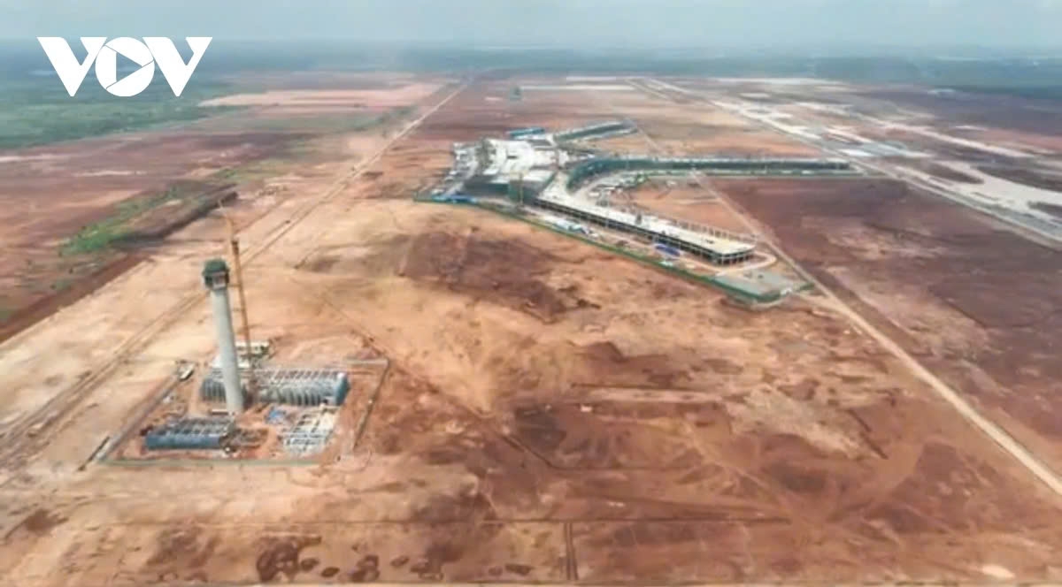 Sân bay Long Thành đang được đẩy mạnh thi công.