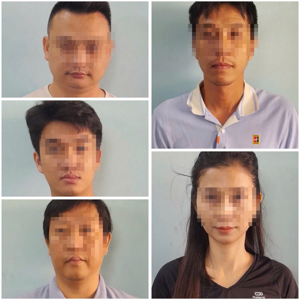 Các bị can bị khởi tố, bắt tạm giam để điều tra về tội “Lừa đảo chiếm đoạt tài sản”. (Ảnh: Bảo Trân)