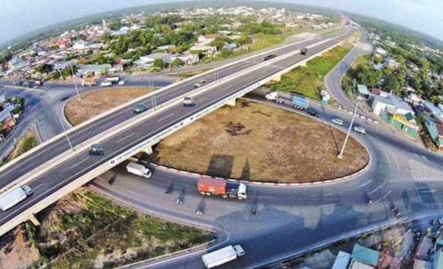 Một nút giao tại Dự án cao tốc Bắc-Nam phía Đông.