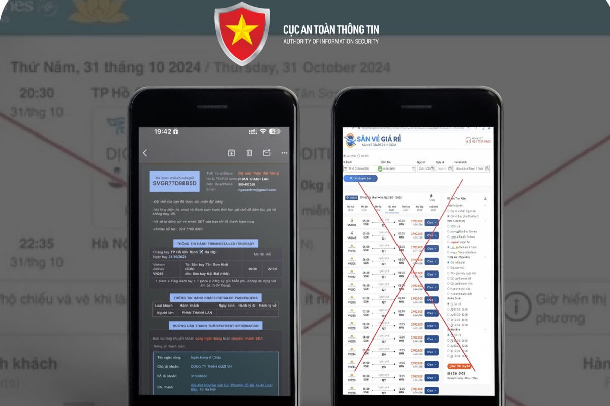 Các bẫy lừa đảo trực tuyến ngày càng tinh vi, cập nhật và bán vé máy bay Tết Nguyên đán Ất Tỵ 2025 là một trong số những hình thức lừa đảo mới nhất...