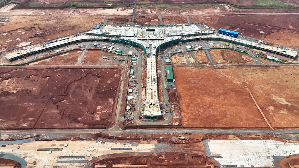 Bàn giao đủ mặt bằng, sân bay Long Thành đang khẩn trương thi công (Ảnh chụp tháng 8/2024)