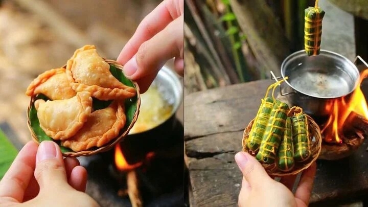 Bánh gối và bánh tét đều là những món ăn Mỹ Linh rất yêu thích