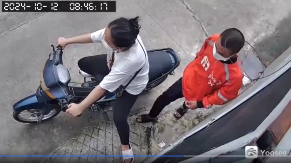 Vợ chồng Quân - Nhi trộm đồ bị camera an ninh ghi lại (Ảnh: Công an tỉnh Đồng Nai)