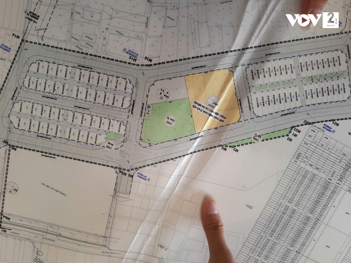 Mặt bằng khu đất đấu giá tại thôn Lòng Khúc, xã Tiền Yên, huyện Hoài Đức, Hà Nội