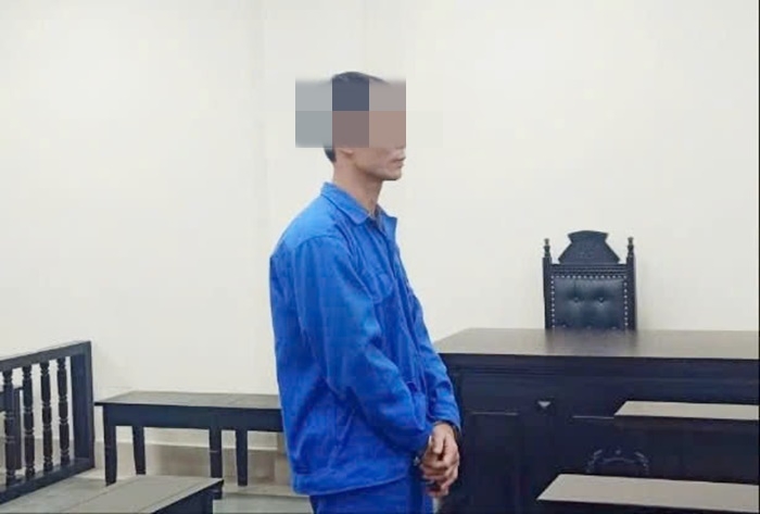 Bị cáo Lê Huy Hoàng tại phiên tòa