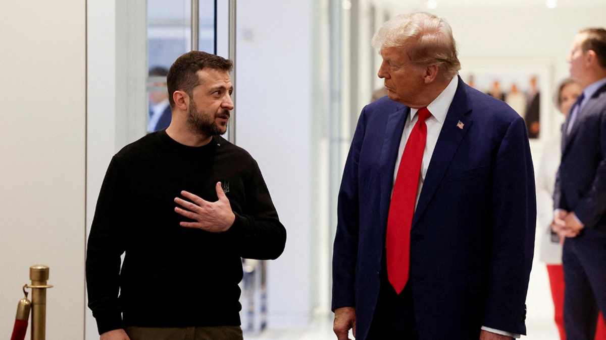 Tổng thống Ukraine Volodymyr Zelensky gặp ông Donald Trump ở New York hồi tháng 9/2024. Ảnh: Reuters