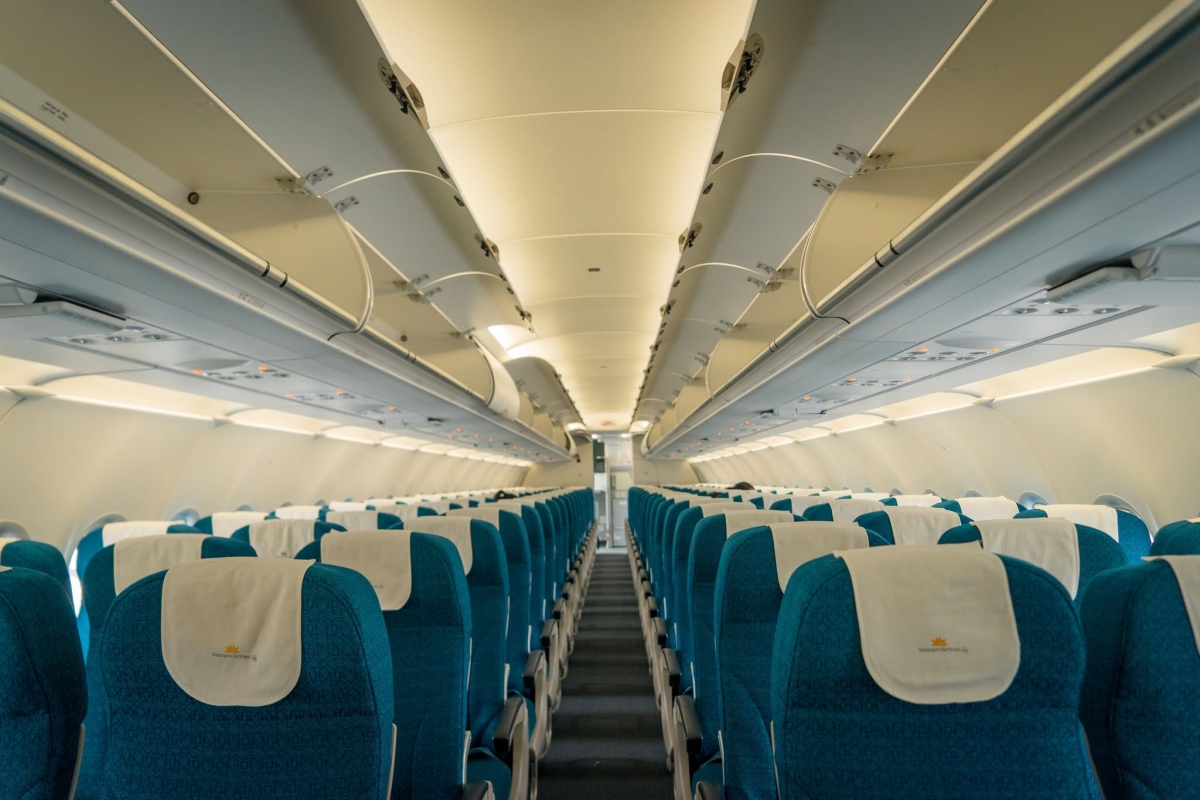 Nội thất của máy bay Airbus A320neo.