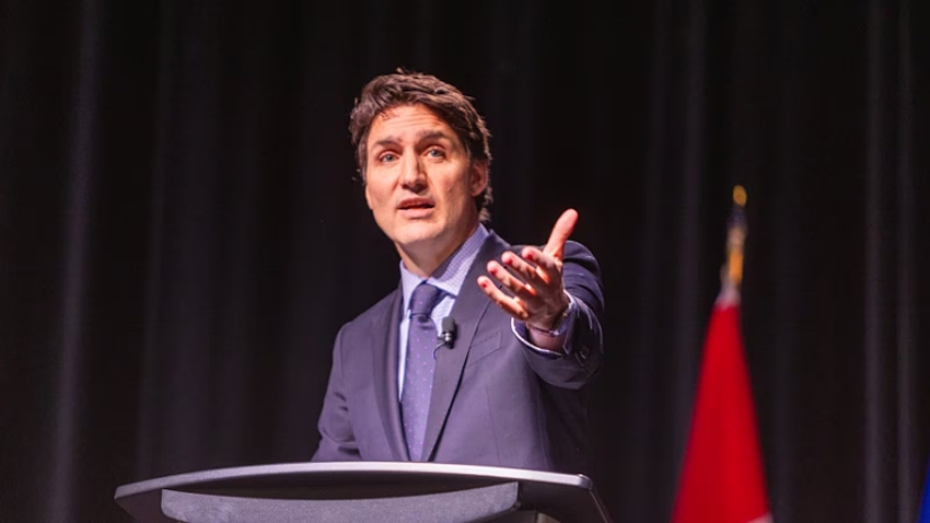 Thủ tướng Canada Justin Trudeau tuyên bố, Canada “sẽ có hành động đáp trả” nếu Mỹ áp dụng các mức thuế mới lên hàng nhập khẩu từ Canada - Ảnh: Canadian Express