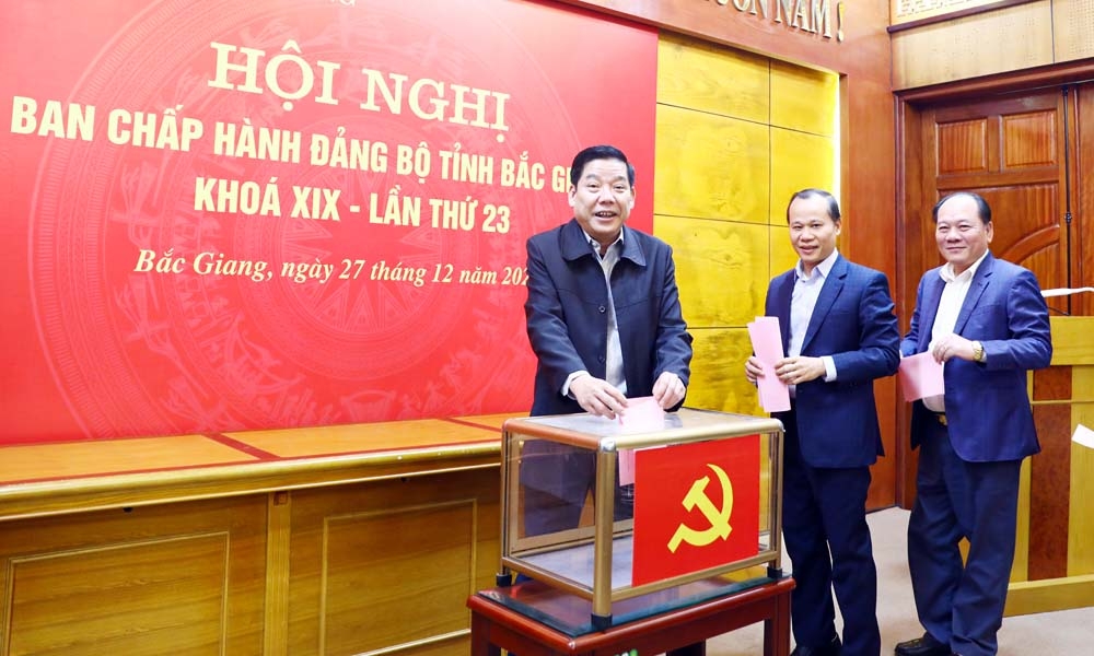 Các đại biểu bỏ phiếu bầu cử