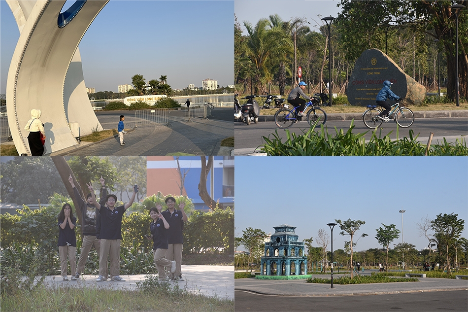 Công viên đã tạo nên không gian xanh - sạch - đẹp - hiện đại, trở thành điểm nhấn đặc trưng về cảnh quan, kiến trúc của khu đô thị gắn với trung tâm hành chính của quận Long Biên. 