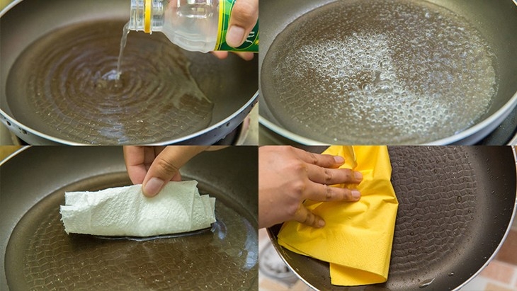 Cách phục hồi chảo chống dính bằng giấm. Ảnh minh họa