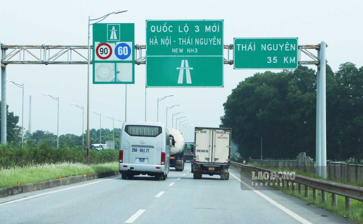 Cao tốc Hà Nội - Thái Nguyên Ảnh: Việt Bắc/Báo Lao động.