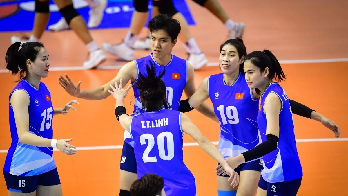 ĐT bóng chuyền nữ Việt Nam giành quyền dự giải VĐTG 2025. (Ảnh: SEAVA).