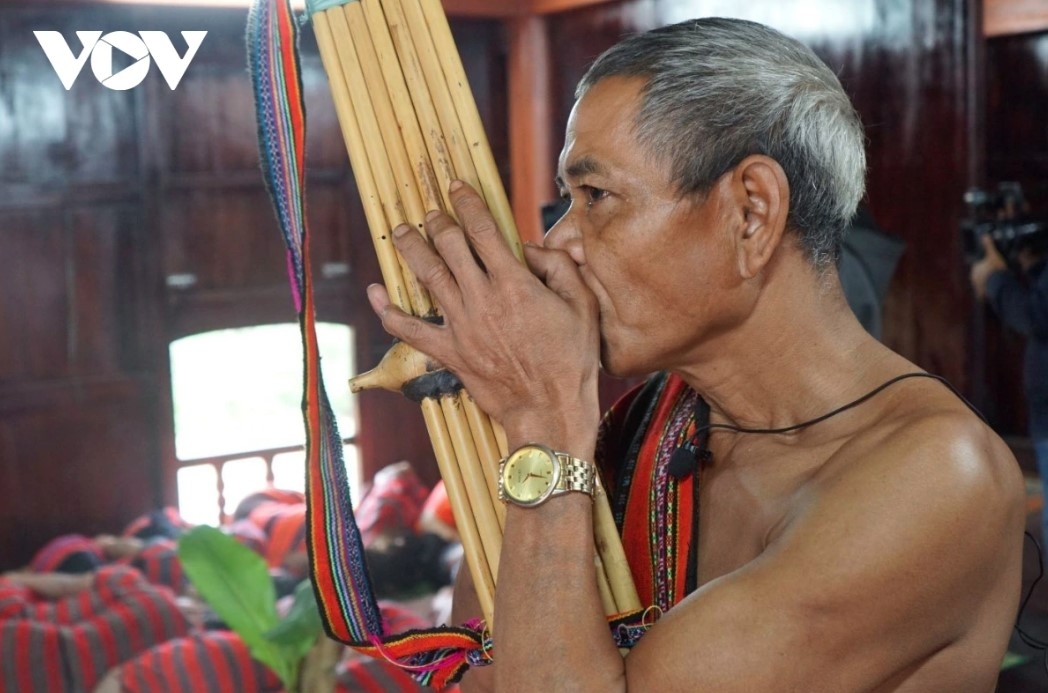 Musical instruments are played during the Aza Koonh festival.