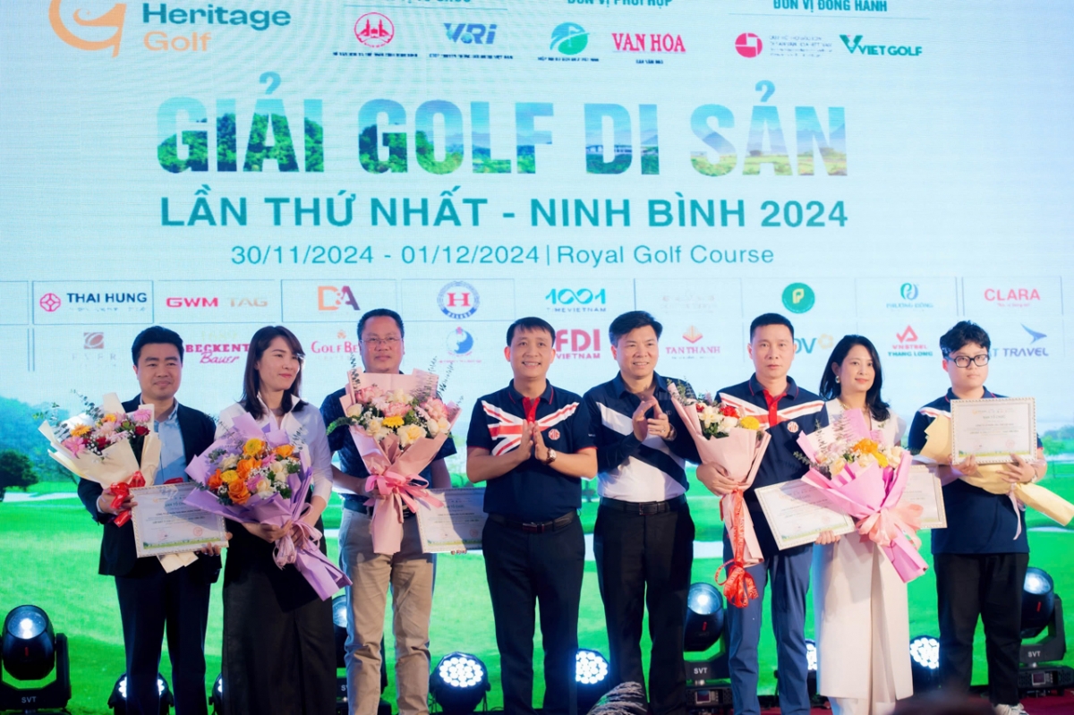 Giải Golf Di sản lần thứ Nhất - Ninh Bình năm 2024 thu hút 144 VĐV tham gia tranh tài.