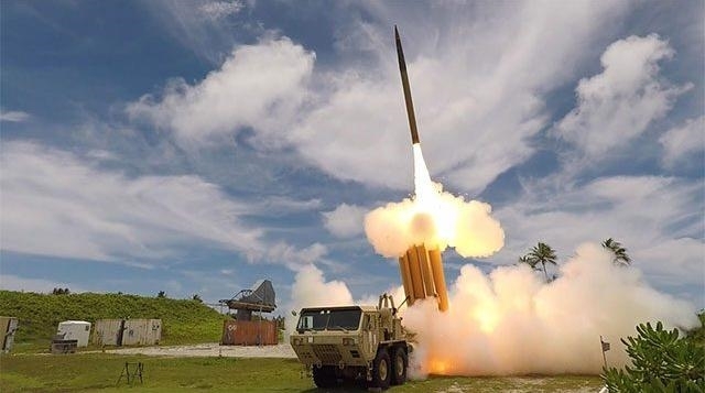 Hệ thống phòng thủ tên lửa tầm cao giai đoạn cuối THAAD. Ảnh: Lockheed Martin
