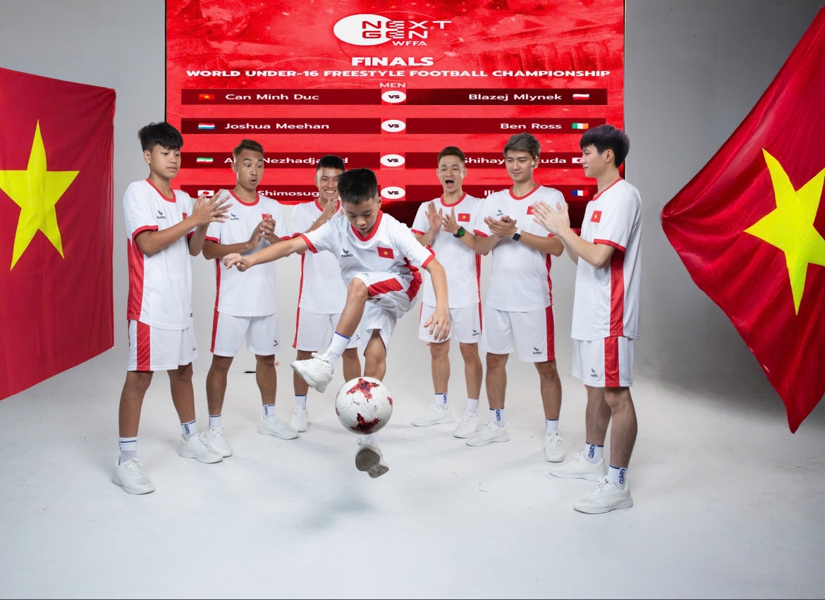 Cấn Minh Đức xuất sắc vô địch giải U16 tâng bóng nghệ thuật thế giới WFFA NextGen World Championship 2024.