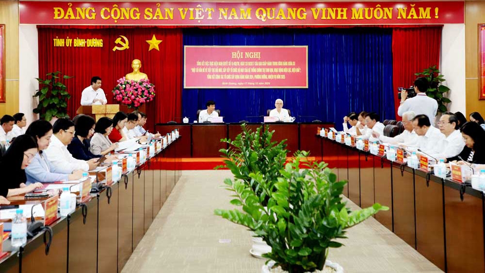 Bình Dương tổ chức hội nghị triển khai việc sắp xếp tinh gọn bộ máy (ảnh: Quốc Chiến)