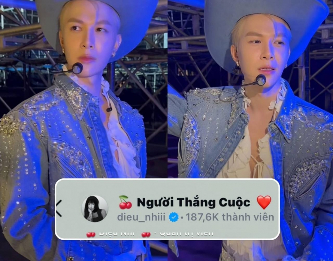 Tại concert tại Hà Nội, Anh Tú "chơi lớn" khi đầu tư hẳn chiếc "ngói mới". Mái tóc màu nổi bật càng khiến visual của ông xã Diệu Nhi sáng bừng bừng. Diệu Nhi đã phải "khẳng định chủ quyền" ngay lập tức. Trên nhóm chat với fan, Diệu Nhi thay đổi tên nhóm thành "Người Thắng Cuộc".