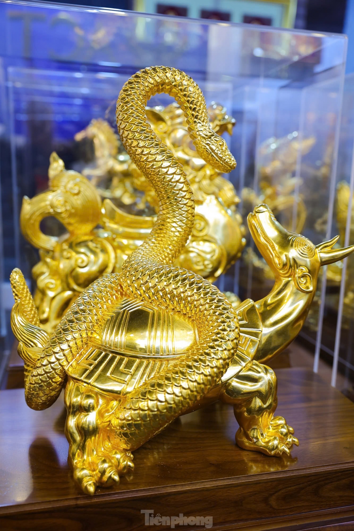 The 24-karat gold plated snakes are currently hitting local markets ahead of the upcoming Lunar New Year of the Snake, with the items selling for between several million and tens of millions of Vietnamese dong (VND).