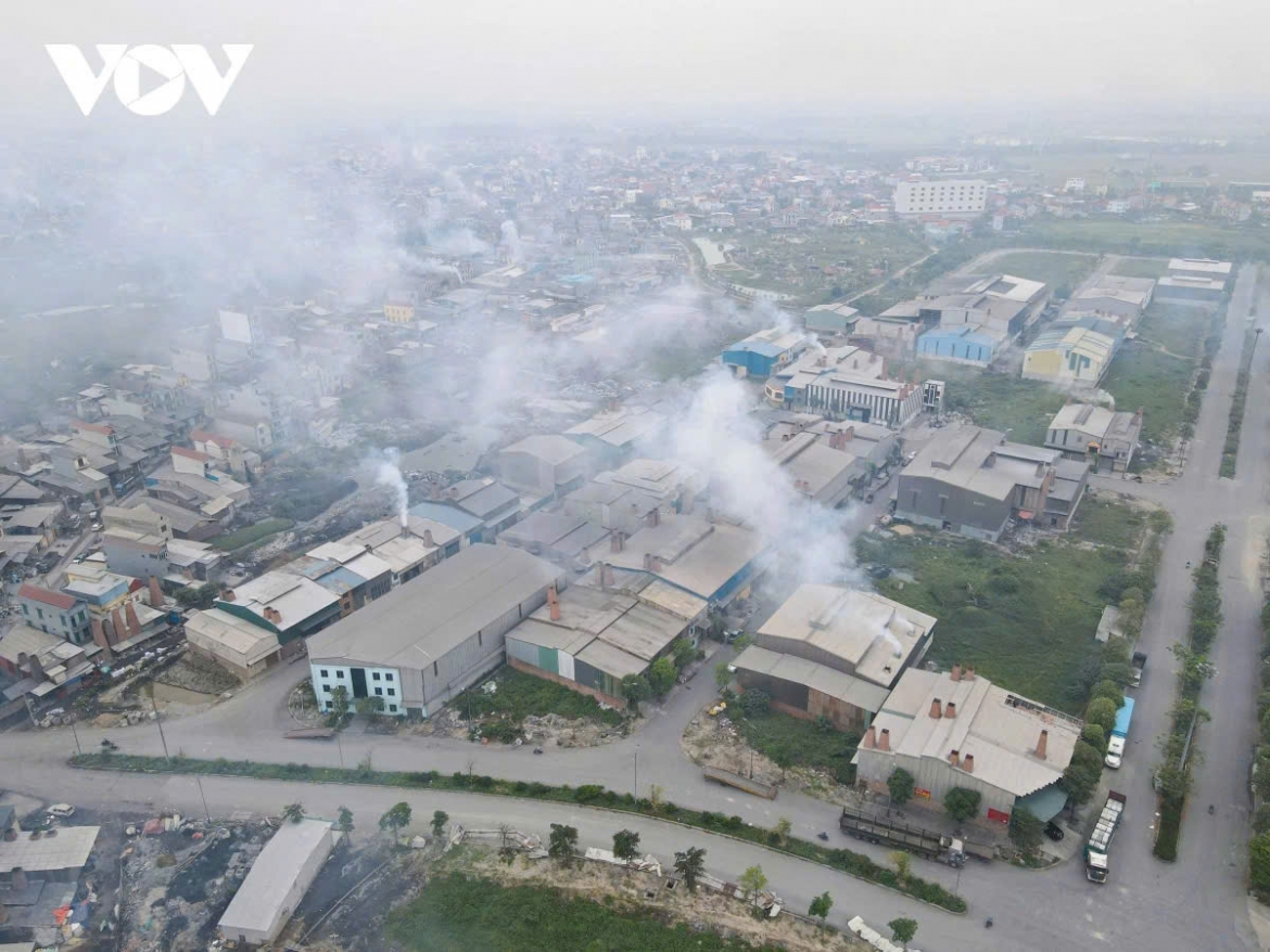Toàn cảnh Cụm công nghiệp (CCN) làng nghề Mẫn Xá (thuộc xã Văn Môn, huyện Yên Phong, tỉnh Bắc Ninh)