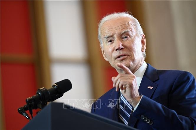 Tổng thống Mỹ Joe Biden phát biểu tại Chicago, bang Illinois ngày 28/6/2023. Ảnh: AFP/TTXVN
