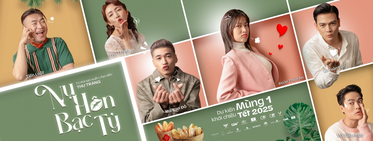 Nụ hôn bạc tỷ khởi chiếu tại các rạp trên toàn quốc từ ngày 29/1/2025 (mùng 1 Tết Nguyên Đán)
