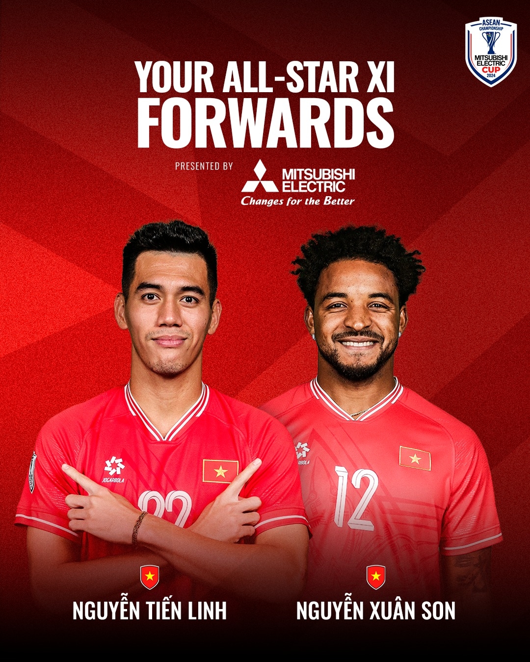 Hàng tiền đạo trong đội hình tiêu biểu ASEAN Cup 2024. (Ảnh: ASEAN United FC)