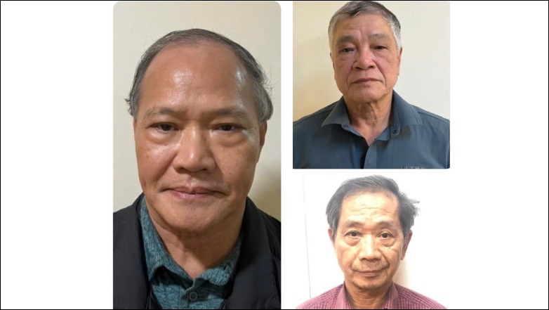 Cựu Thứ trưởng Bộ Nông nghiệp và PTNT Hoàng Văn Thắng (trái) và các đồng phạm