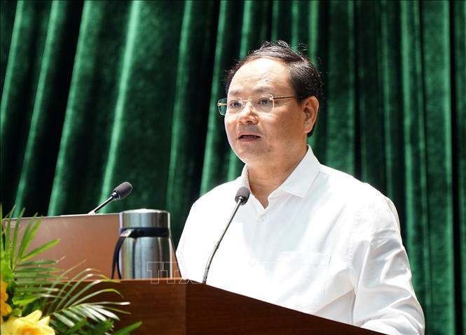 Thứ trưởng Bộ Tài nguyên và Môi trường Lê Minh Ngân. Ảnh: Quốc Dũng/TTXVN