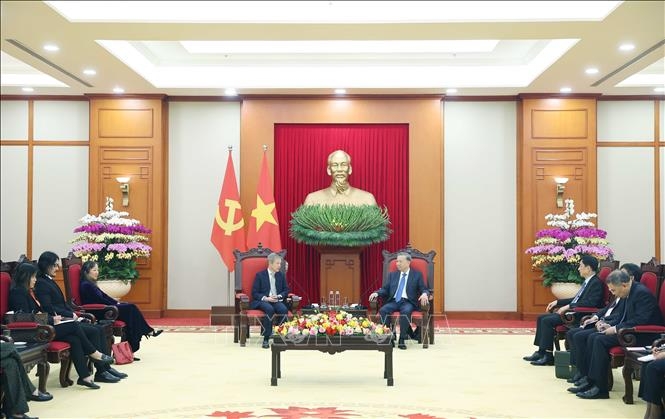 Quang cảnh buổi tiếp. Ảnh TTXVN