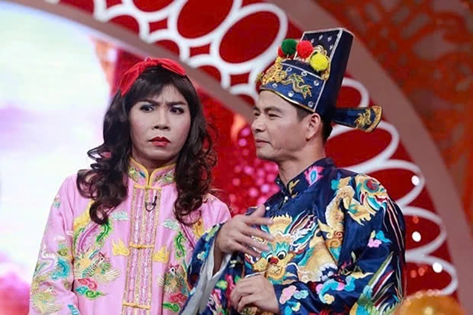Nam Tào (NSND Xuân Bắc) và Bắc Đẩu (NSND Công Lý) là một "cặp bài trùng" tại Táo quân
