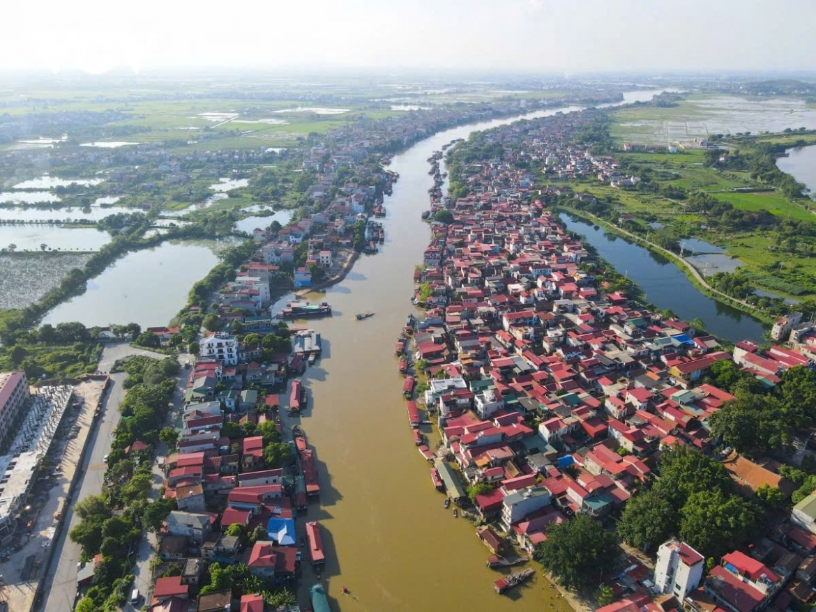 Toàn cảnh làng gốm Thổ Hà (xã Vân Hà, Việt Yên, Bắc Giang)