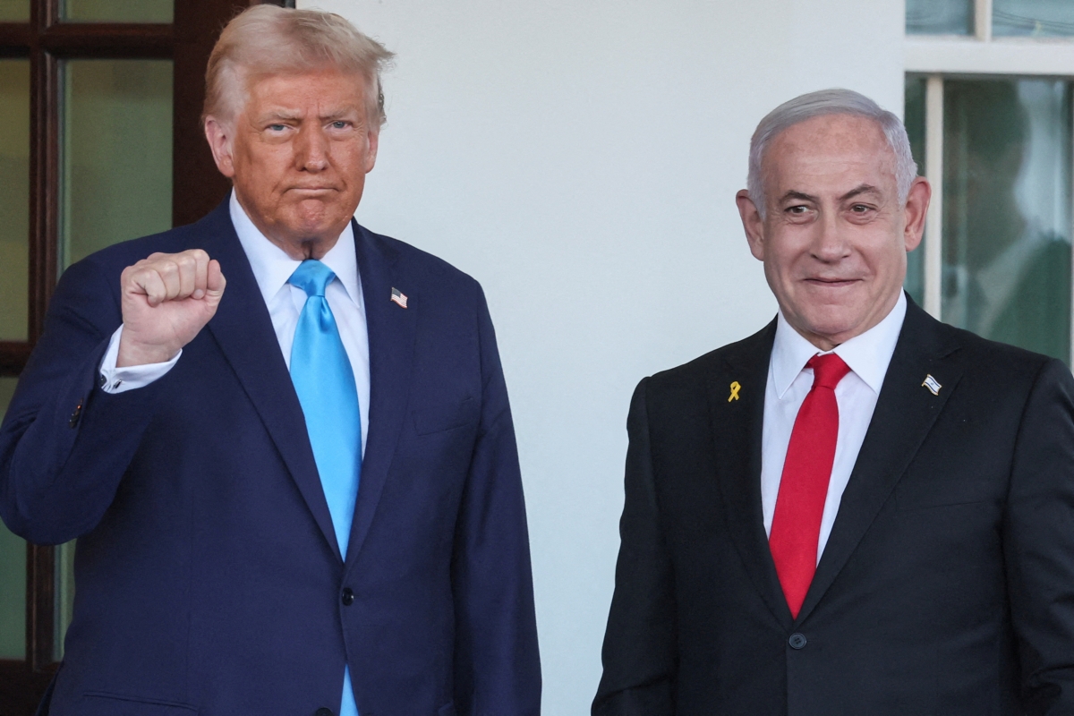 Tổng thống Mỹ Donald Trump và Thủ tướng Israel Benjamin Netanyahu tại Nhà Trắng ngày 4/2. Ảnh: Reuters